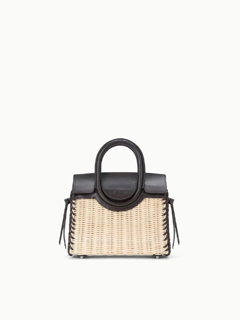 Maude Mini Wicker Carryall ~ Espresso Natural - Picture 3 of 6